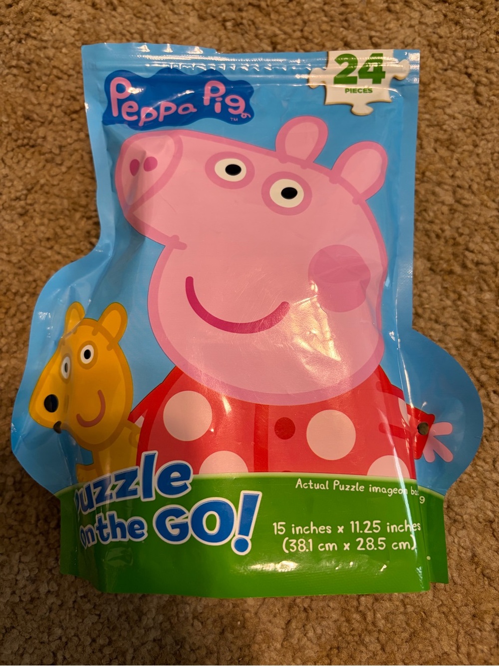 Peppa Pig Blue & Pink Travel Puzzle Pack - 24 Pieces